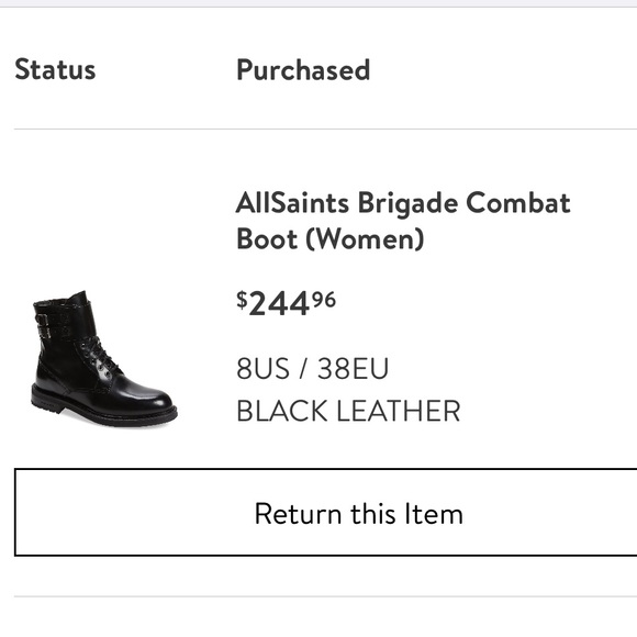 Allsaints black combat boot - Picture 2 of 5